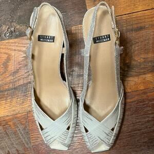 Stuart Weitzman Ivory Peekaboo Slingback Size 9.5